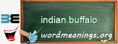 WordMeaning blackboard for indian buffalo